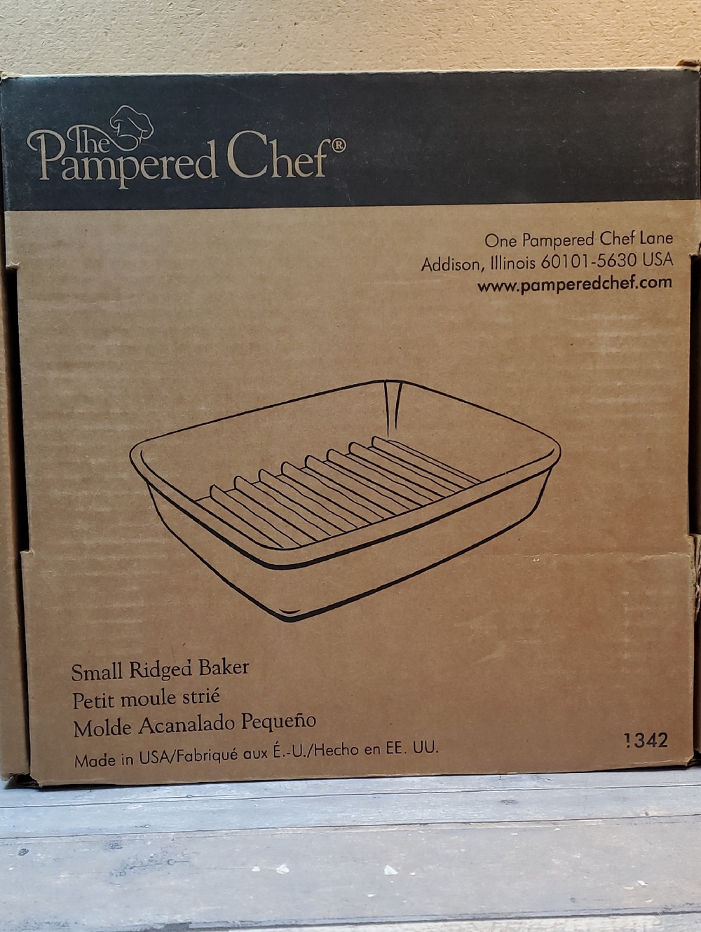 Pampered Chef Small Ridge Baker Stoneware  5121  #1